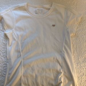 new balance white workout top